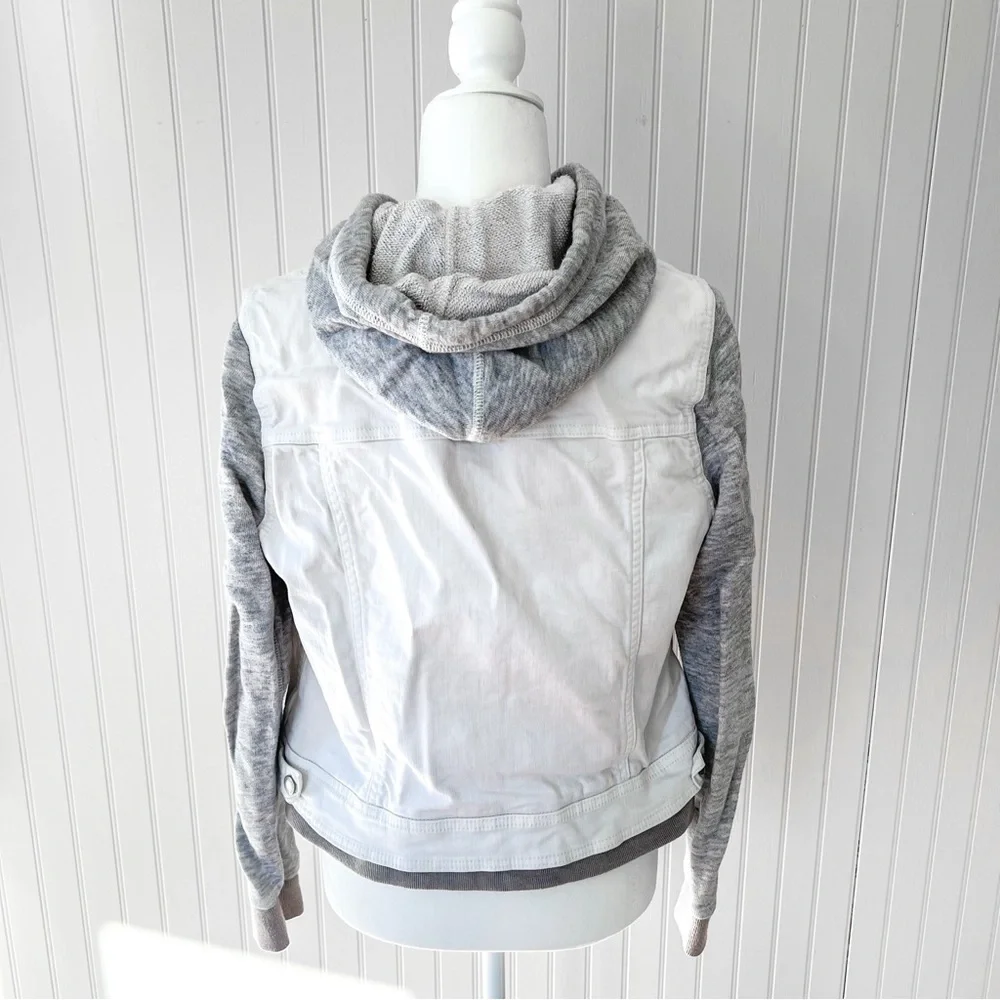American Eagle White Denim Hoodie - Picture 3 of 4